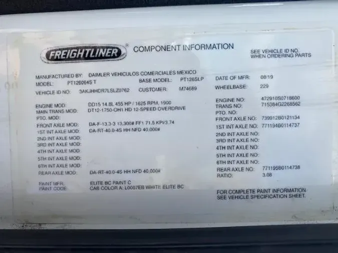 2020 Freightliner Cascadia