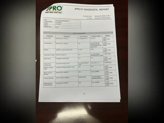 2017 FREIGHTLINER/MERCEDES CASCADIA 113490ec448329dff2b32b0f1754b6c539d