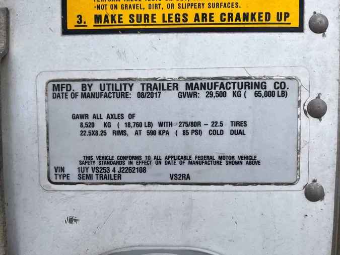 2018 UTILITY VS2RA