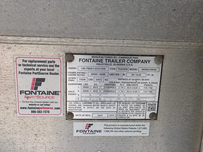 2016 FONTAINE TRUCK EQUIPMENT HCR5212WSA 48/102