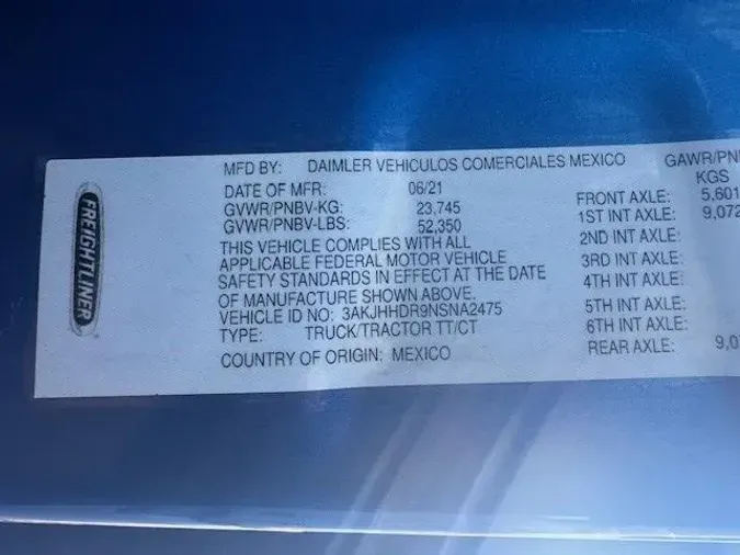 2022 Freightliner Cascadia