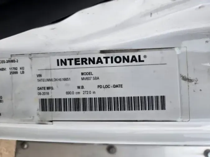2019 International MV607