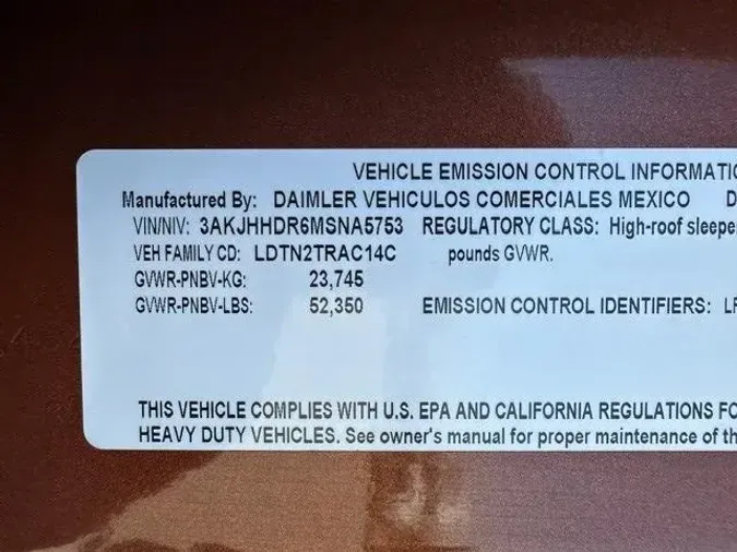 2021 Freightliner Cascadia