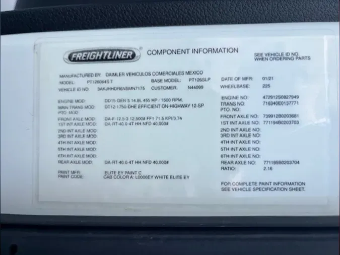 2022 Freightliner PT126SLP