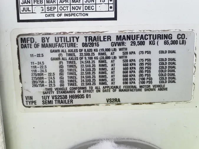 2017 UTILITY TRAILERS VS2RA 53/162/102