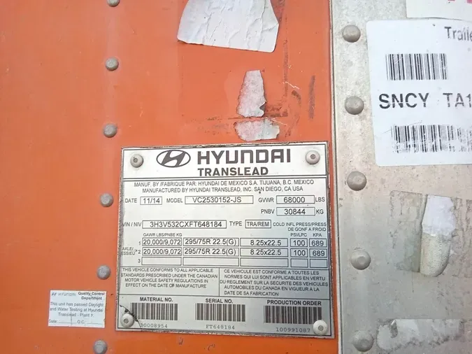 2015 Hyundai VC2530152-JS