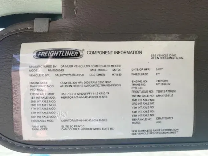 2018 Freightliner Business Class M2 106