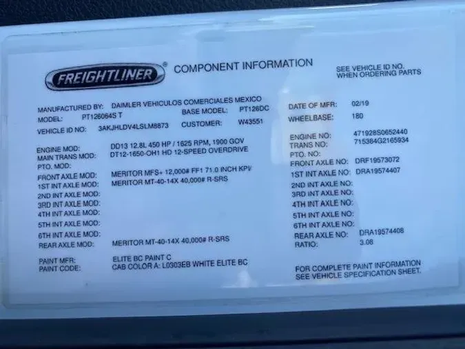 2020 Freightliner Cascadia