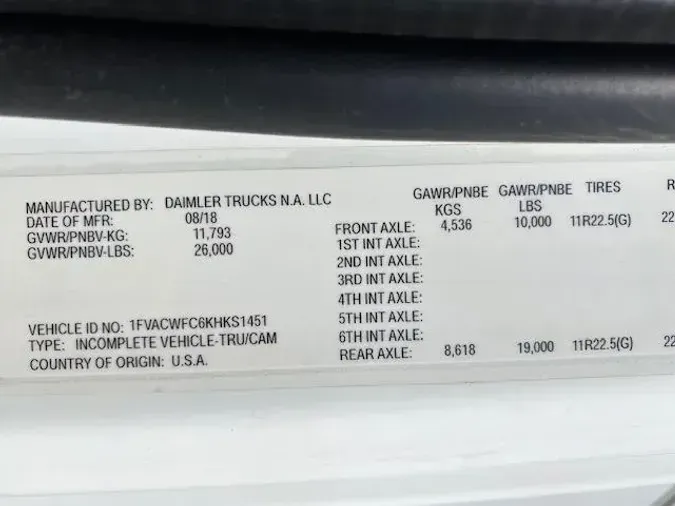 2019 Freightliner Business Class M2 106
