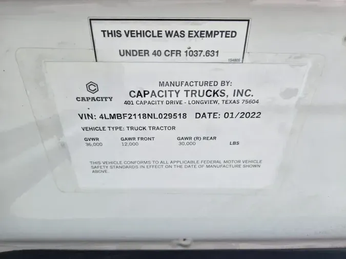 2022 Capacity TJ5000