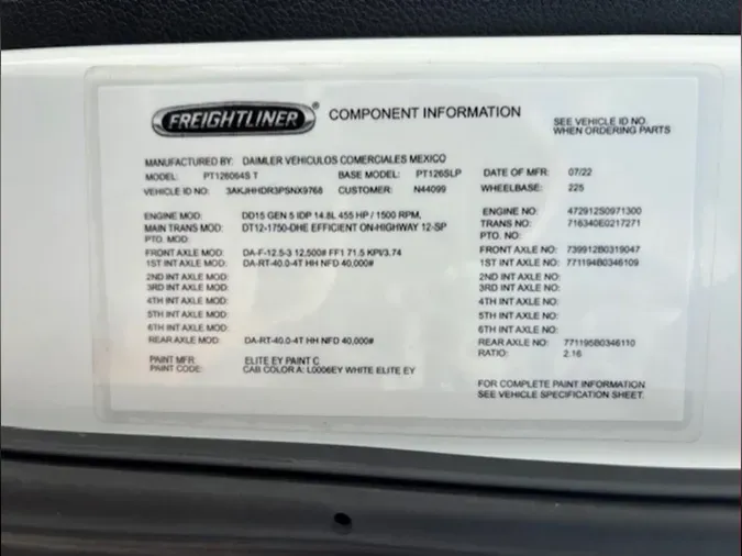 2023 Freightliner Cascadia 126