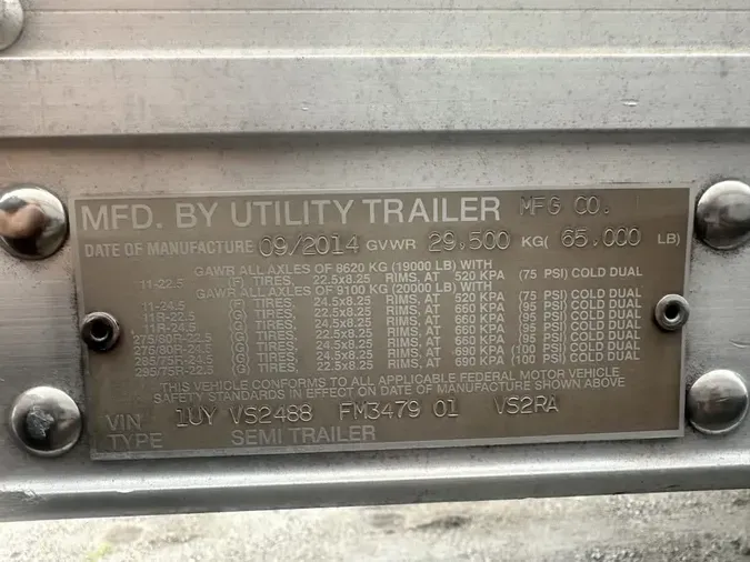 2015 UTILITY TRAILERS VS2RA 48/162/10250cf31f388be40cfd6f67fb17f382e3c
