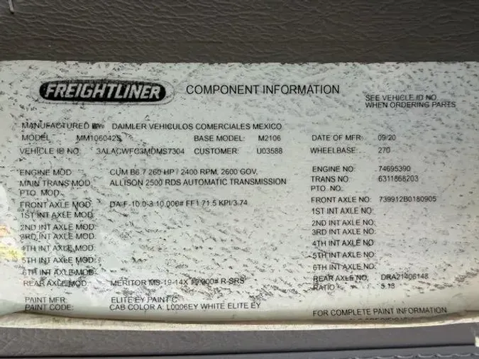 2021 Freightliner Business Class M2 106