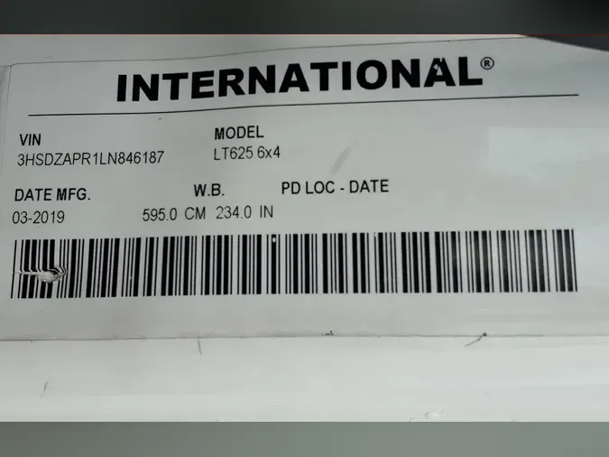 2020 NAVISTAR INTERNATIONAL LT625 SLPR CAB