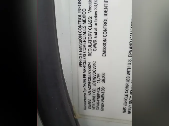 2018 FREIGHTLINER/MERCEDES M2 106
