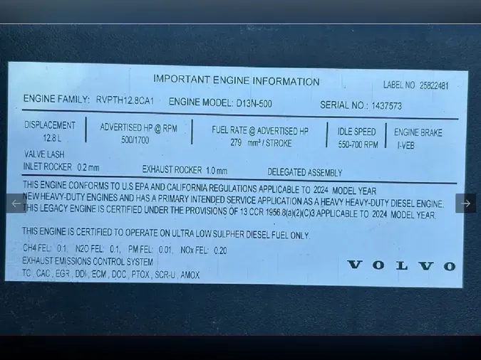 2025 VOLVO VNL64T740561605647ddd4ce7a096805c0c23418d