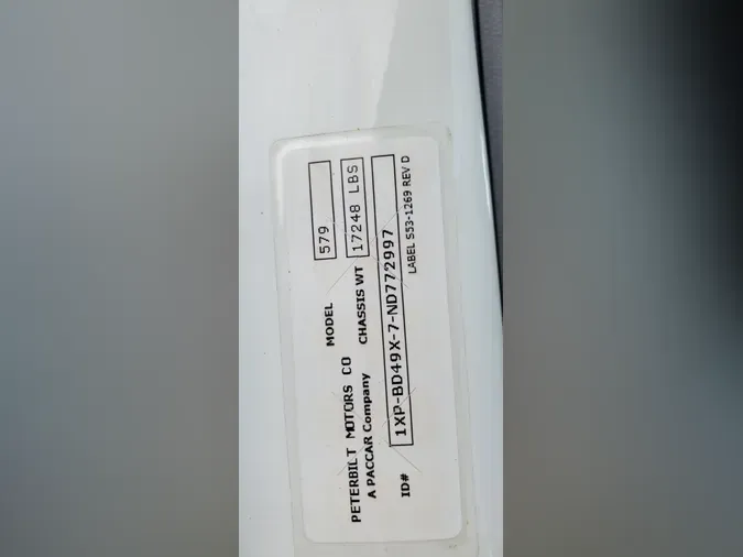 2022 Peterbilt 57956fd46f243c085f3fe3580b746cf7b7e