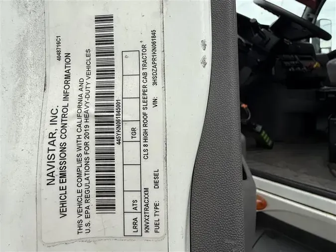 2019 INTERNATIONAL LT