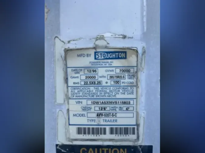 1997 STOUGHTON TRAILERS 53' DRY VAN5a5ab602a1f06e2c12363ff6a61178bf