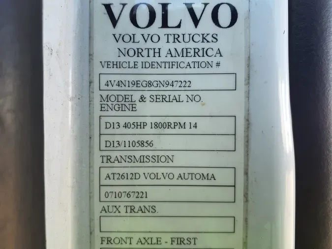 2016 VOLVO VNL42TRACTOR