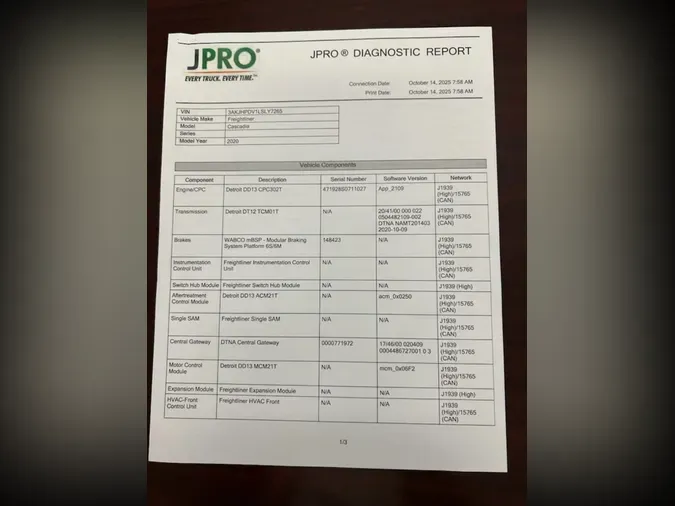 2020 FREIGHTLINER/MERCEDES NEW CASCADIA 116