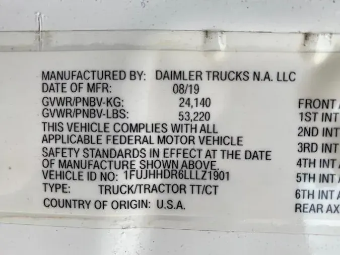 2020 Freightliner Cascadia