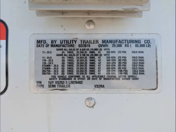 2020 UTILITY VS2RA