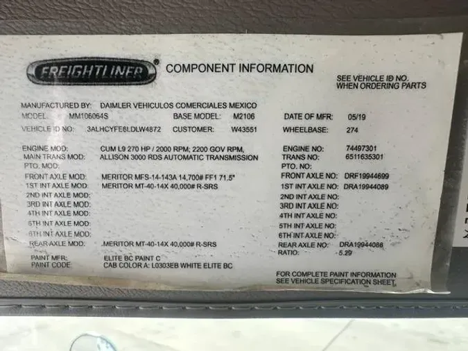 2020 Freightliner Business Class M2 1065e4ef62491c5cc938d87c300142d65a5