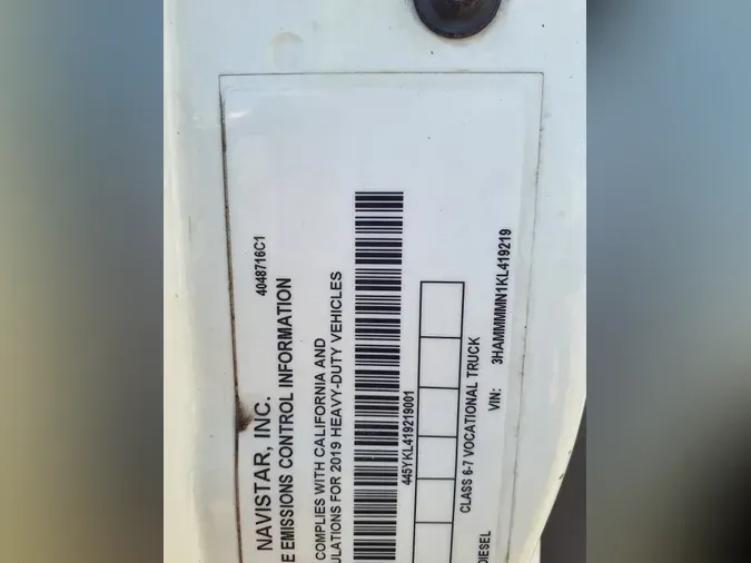 2019 NAVISTAR INTERNATIONAL 43005f748fd997c4fc19bd6d52f6b55440bd