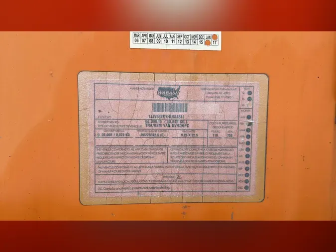 2017 Wabash DVHDHPC6007158058b94879e74eb2c7348d363f