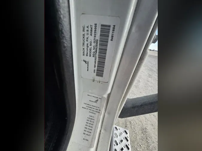 2022 MACK AN64T60473cadc6d2489ad3c4d9d5e49f1eb5