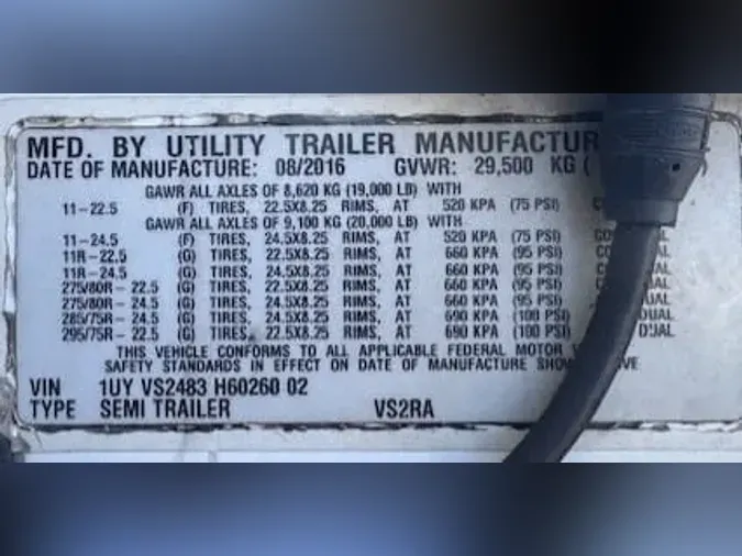 2017 UTILITY TRAILERS VS2RA 48/156/102