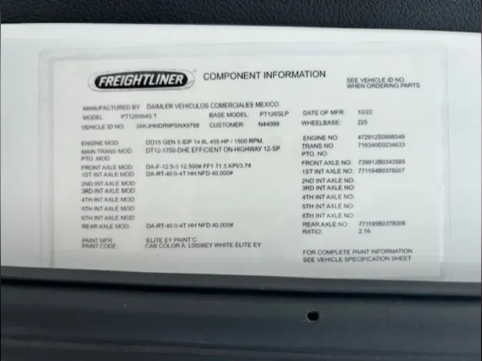 2023 Freightliner Cascadia 126