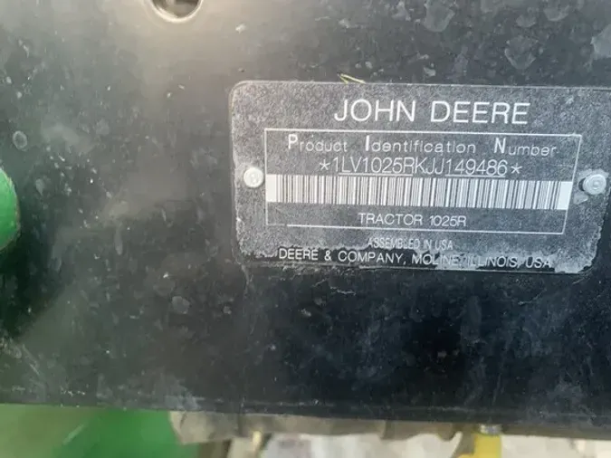 2018 John Deere 1025R