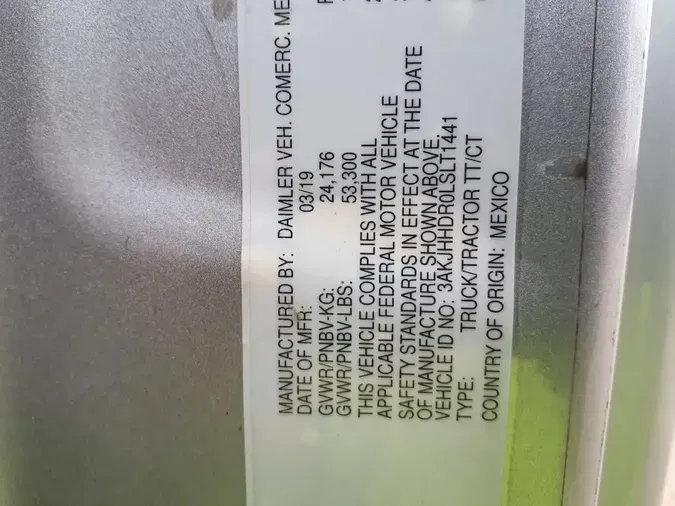 2020 FREIGHTLINER/MERCEDES NEW CASCADIA PX126646228a64202c295dd28e9b7591aacf7a2