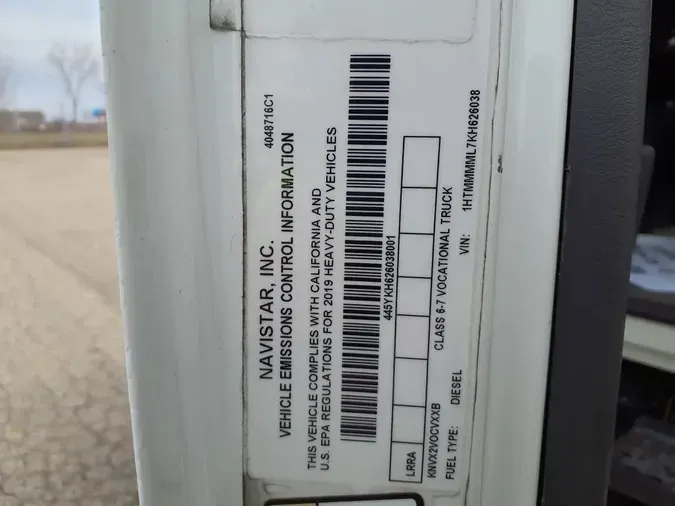 2019 NAVISTAR INTERNATIONAL 4300625f0d418e1bb0c6de45466c3971f6ab