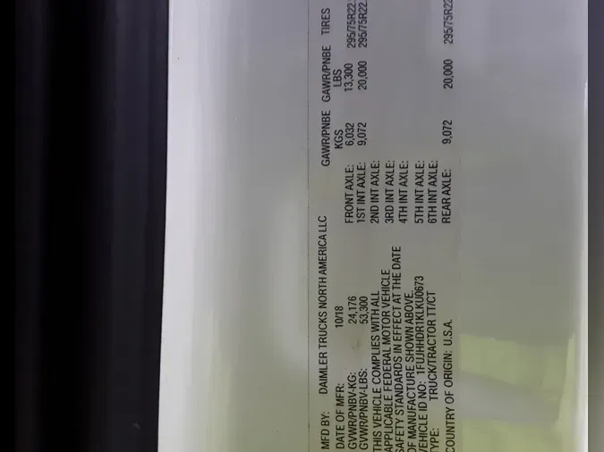 2019 FREIGHTLINER/MERCEDES NEW CASCADIA PX12664626361b6709978f493cb7a30a6161b17