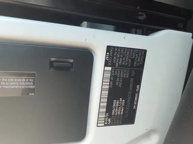 2019 MERCEDES-BENZ SPRINTER 3500628f280f4c65600c619c308f7a828652