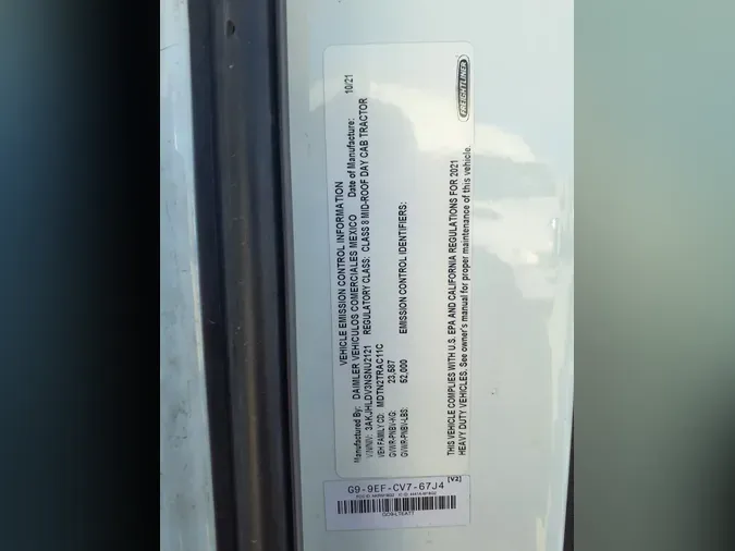 2022 FREIGHTLINER/MERCEDES NEW CASCADIA PX1266462dda8027c9176fb73116a24d20bdecf