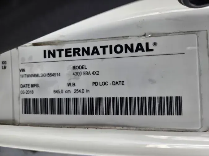 2019 International 4300