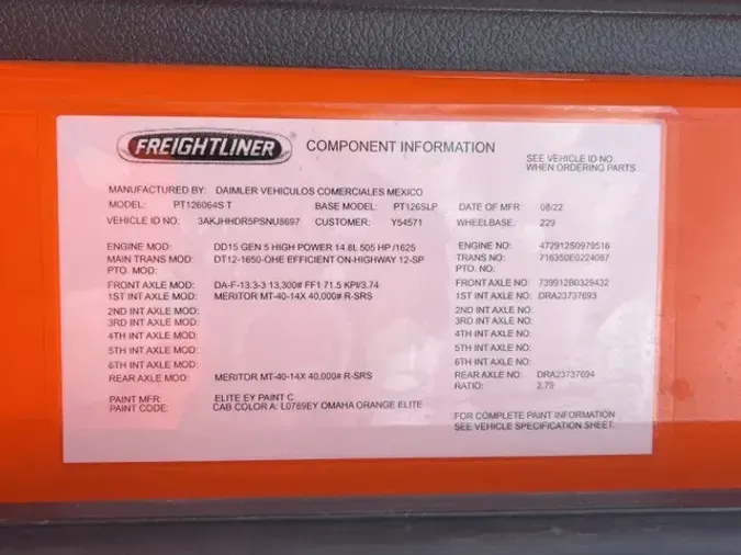 2023 FREIGHTLINER CA126