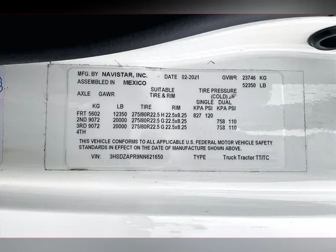 2022 INT LT625 6x4