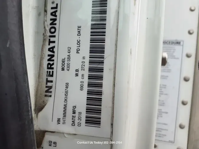 2019 NAVISTAR INTERNATIONAL 4300661f323e9043d36eb9ff7670b3158bc7