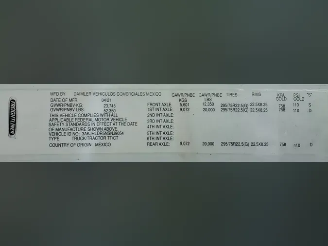 2022 FREIGHTLINER/MERCEDES NEW CASCADIA PX12664