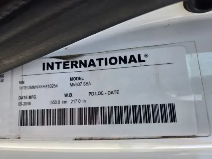 2019 International MV607