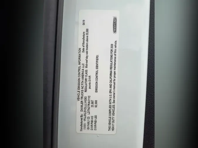 2020 FREIGHTLINER/MERCEDES NEW CASCADIA PX126646967d9690ba0fdee4a6ce6df4ae1c0a9