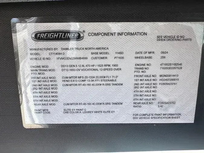 2025 Freightliner FL114SD698beb776c43fdf294d0a92dbc720a5b