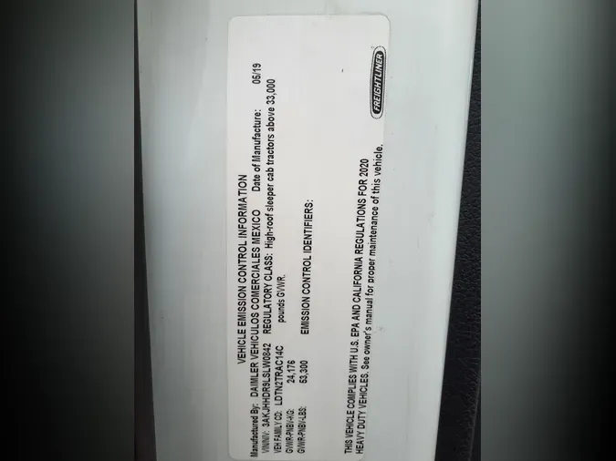 2020 FREIGHTLINER/MERCEDES NEW CASCADIA PX12664