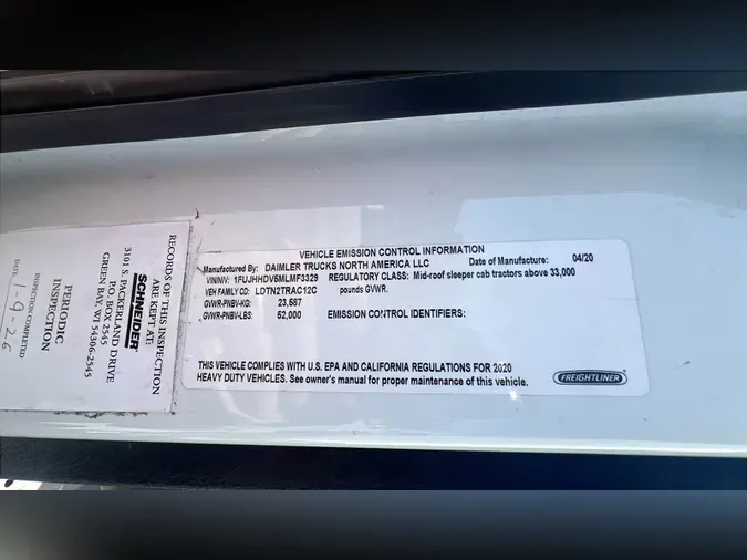 2021 Freightliner Cascadia 126