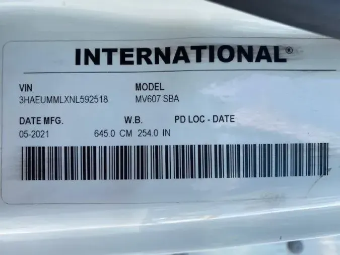 2022 International MV607